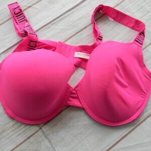NWT Juicy Couture  Pink Full Coverage Lined T-Shirt Bra Underwire Size 42D LOGO